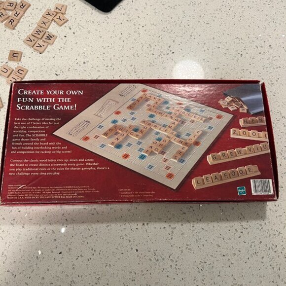 Vintage 1999 SCRABBLE Velvet Tile Bag Parker Brothers Hasbro COMPLETE - Picture 7 of 12